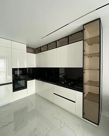 Кухонные гарнитуры: Кухонный гарнитур, цвет - Серый, МДФ — 6