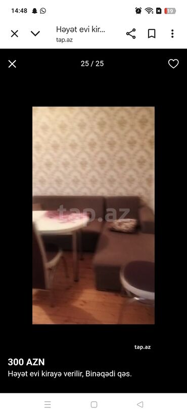 Uzunmüddətli kirayə evlər: 60 kv. m, 2 otaqlı, Kombi, Qaz, İşıq — 18