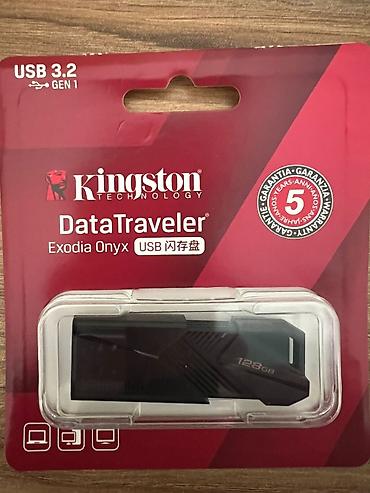 kingston usb: Flash kart Kingston, 128 GB, USB 3.2, Yeni — 1