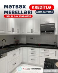 Sifarişlə mətbəx mebeli: Sifarişlə mətbəx dəsti, Özü çəkən petlələr, Mat laminat, Kredit var, Rayonlara çatdırılma, Pulsuz çatdırılma — 17