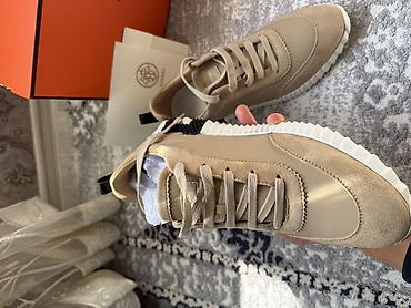 Спорттук бут кийим: Кроссовки Hermès Day Sneaker (мужские) - Цвет: бежевый (светлый — 3