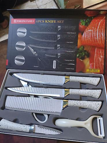 Bıçaqlar: FORGING FAMILY 6 PCS KNIFE SET – ZP-003 Mətbəx üçün komplekt: - 8" — 2
