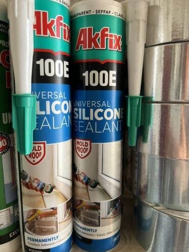 Сухие смеси и грунтовка: Универсальный силиконовый герметик Akfix 100E предназначен для