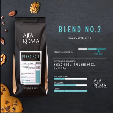 готовый бизнес кофейня: ALTA ROMA Кофе в зернах Blend №2