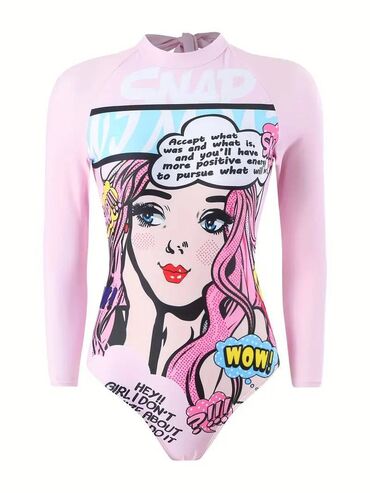 kupaci iz jednog dela za punije: M (EU 38), Polyester, Print, color - Pink