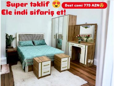 Yataq otağı dəstləri: *yataq desti* Yeni sifarişlə hazırlanır ✔️ Rəng seçimi var 😍✔️ dest