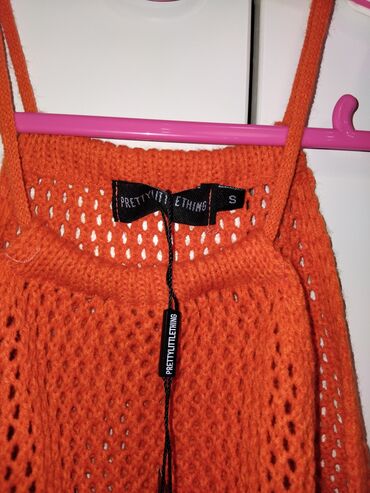haljine za debele: XS (EU 34), S (EU 36), color - Orange, Other style, With the straps
