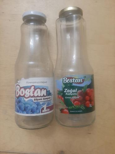 hamam aksessuar: Bostan kompot şüşələri – 1 litr həcm - Növlər: Göyəm kompotu, Zoğal — 1