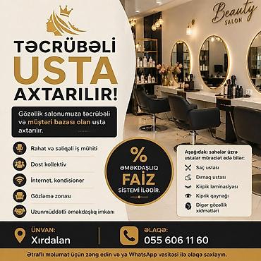 bag evi işi: Kiprik ustası tələb olunur, Faiz — 1