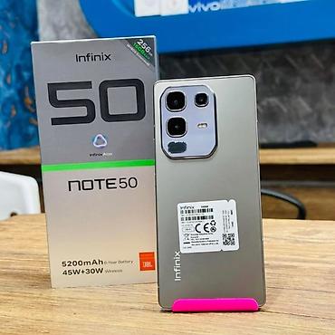 i̇nfinix: Infinix Note 50, 256 GB, rəng - Gümüşü, Simsiz şarj — 1