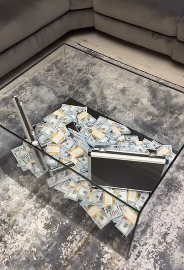 Sifarişlə jurnal masaları: Kvadrat masa, Açılmayan, Təkərsiz, Şüşə — 8