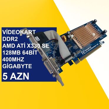 Monitorlar: Videokart Gigabyte GeForce 210, < 4 GB, İşlənmiş