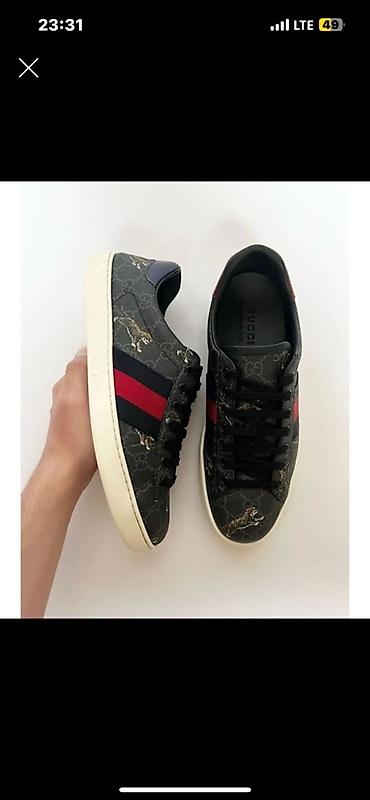 гуччи: Мужские кроссовки, 42.5, Gucci, Новый, цвет - Серый — 1