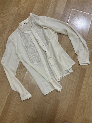 zenske bluze i kosulje: XS (EU 34), Polyester, Single-colored, color - Beige