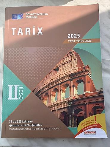 Тесты: Məhsul: “Tarix – 2025 Test Toplusu”, II hissə Nəşriyyat/idarə: Dövlət — 1