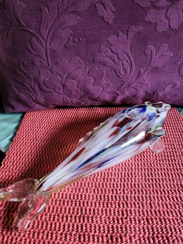 Staro posuđe i escajg: Murano nova figura duvano staklo. iz 60-ih. Duzina. 29,5cm — 7