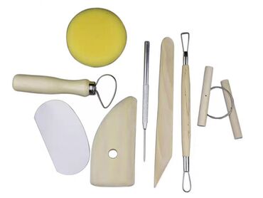 деревянные инструменты: Набор инструментов для гончарного круга, 8 шт, Печать Оптимальный
