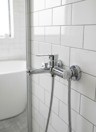 кран для душ: Смеситель для ванны/душа, однорычажный, настенный. Особенности: -