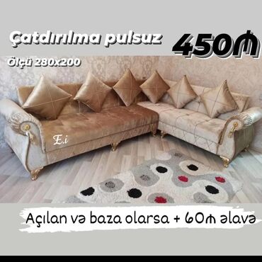 Divanlar: Künc divan, Yeni, Açılan, Bazalı, Vеlur parça, Pulsuz çatdırılma — 9