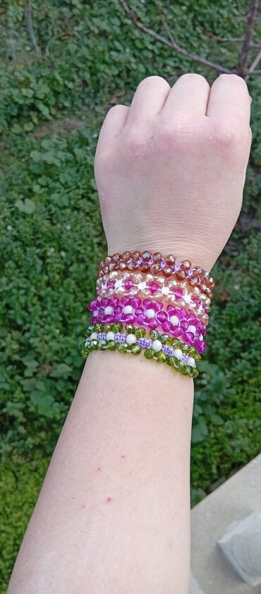 Tamet: Məhsul: Əl işi kristal muncuqlu biləkliklər - Material: Yüksək — 8