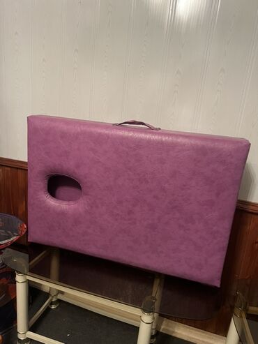 массажная подушка для шеи: Складной массажный стол, переносной. - Цвет обивки: фиолетовый -