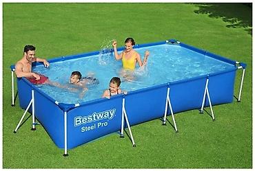 Бассейны: 400/211/81см. Bestway 56405 BW Каркасный бассейн Steel Pro, 5700л — 6