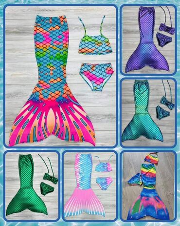 Kupaći kostimi: 🧜🏼‍♀️ Sirena trodelni kupaći kostimi 🥰 Veličine od 2 do 14 godina — 7