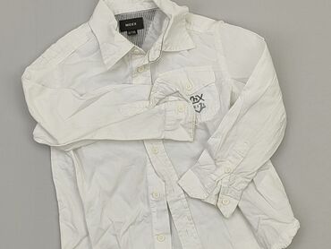 Koszule: Koszula 3-4 lat, stan - Dobry, wzór - Jednolity kolor, kolor - Biały