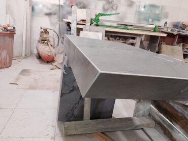 Hamam üçün aksessuarlar: Mərmər effektli konsol-lavabo modulu - Material: Parlaq səthli — 23