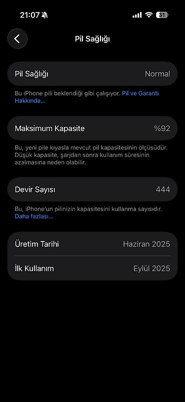 iphone x max ikinci el: IPhone 16 Pro, 128 GB, Qara, Face ID — 6