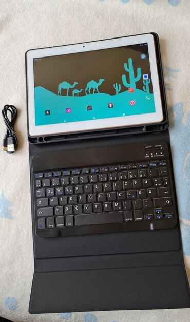 Tableti: Tanlet sa 2 sim karticebi blutut tastaturo I maskom kao nov nema mane — 10