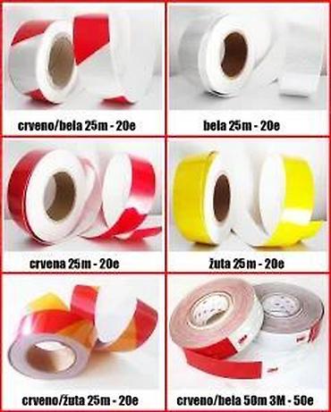 Auto delovi, gume i tjuning: Reflektujuca traka za obelezavanje 25m. reflektujuca traka za — 8