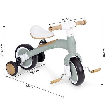 perla obuca: Ecotoys balans bicikl sa pedalama i pomoćnim točkovima 3u1 – green — 5