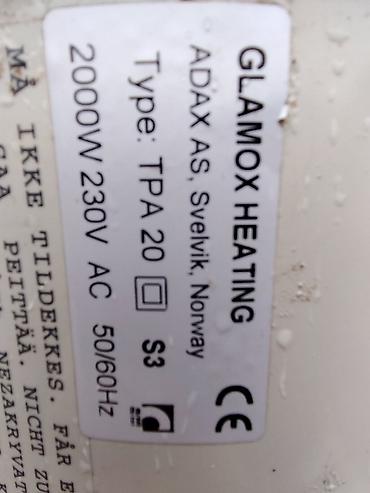 termo pec cena: Glamox norveški radijator 2000w Korišćeno Lično preuzimanje Opis — 2