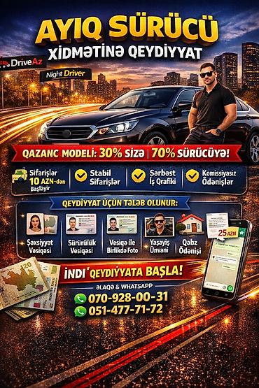 Новое на lalafo: 🚘 AYIQ SÜRÜCÜ XİDMƏTİNƏ QEYDİYYAT 📌 Mesajı sona qədər oxuyaraq bütün — 1