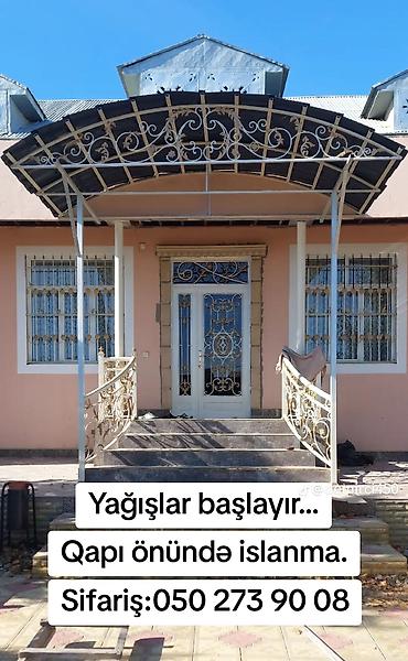 kreditle drel: Dəmir karkaslı dekorativ giriş damı/ayvan örtüyü - Qapı qarşısını — 1