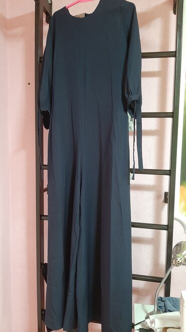 прокат национальных костюмов для детей: Повседневное платье, Made in KG, Длинная модель, Креп, Прямое, M