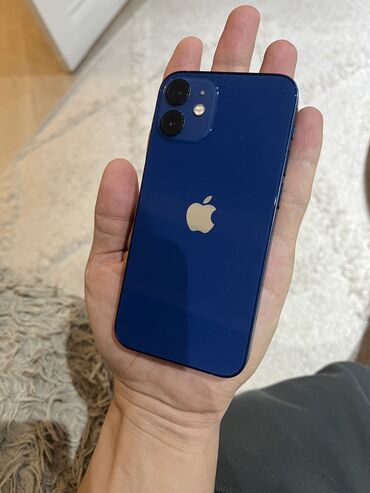 Apple iPhone: IPhone 12 mini, Б/у, 64 ГБ, Синий, Защитное стекло, 78 %