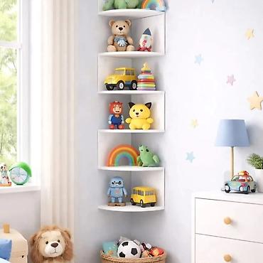 Ostali nameštaj: Ugaona zidna polica – moderan zig-zag dizajn Idealna je za — 2