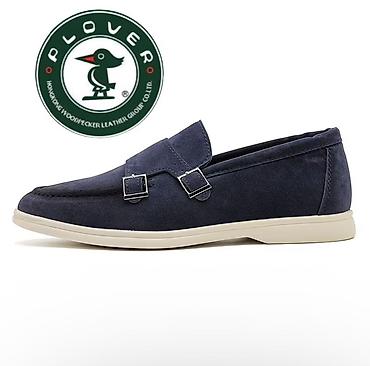 Мокасины и лоферы: Мужские замшевые лоферы Plover - Цвет: темно‑синий (navy) -Размер:41 — 1