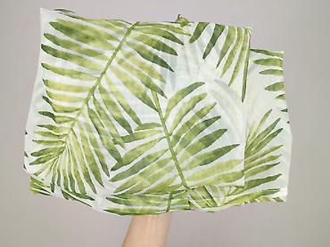 110 cm: Komplet zasłon w biało-zielony, roślinny wzór z motywem liści — 4