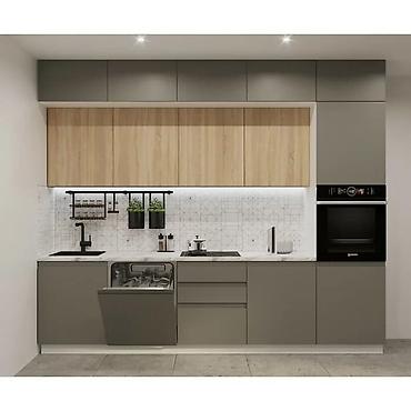 Кухонные гарнитуры: Кухонный гарнитур угловой конфигурации, выполненный в современном — 6