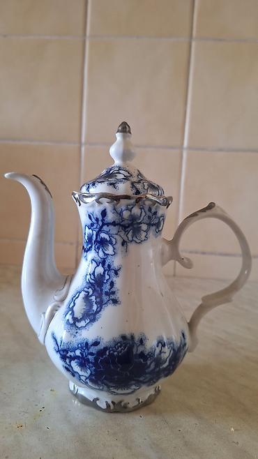 Kettles: Bokal, cajnik NOV od KOBALTA sa srebrnim detaljima! Visina 22cm! — 3