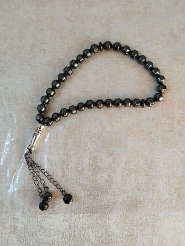 kişi ucun sep: Hematit muncuqlu təsbeh - Material: metalik parıltılı hematit daş — 3