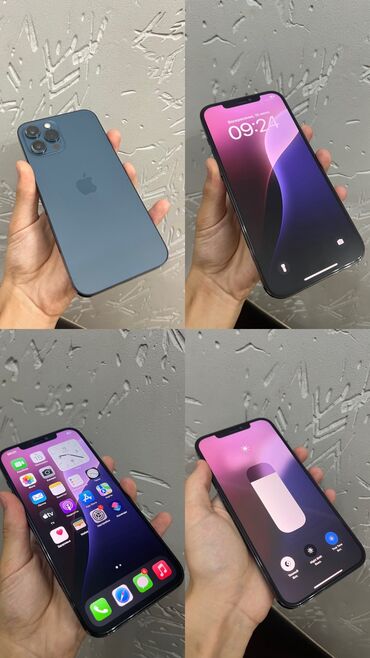 купить 8к телевизор: IPhone 12 Pro Max, Б/у, 128 ГБ, Pacific Blue, Защитное стекло, Чехол, 100 %