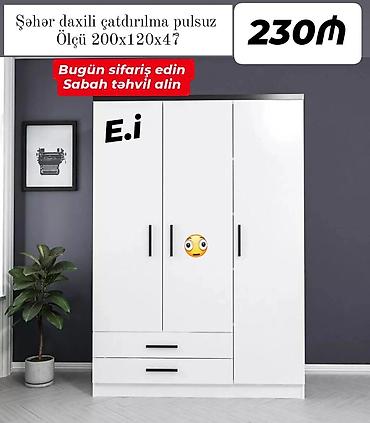 sederek ucuz mebel: Mebel dəsti – TV stendi, iki ədəd asma şkaf, asma rəf, yataq — 4