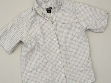 Shirts: Shirt 12 years, condition - Good, pattern - Cell, color - Light blue