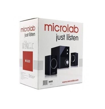Колонки, гарнитуры и микрофоны: Колонки Microlab Subwoofer M-223II 2.1 BLACK 17W(4) Стильный дизайн