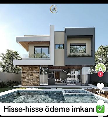 modern evler: Müasir layihəli iki mərtəbəli fərdi yaşayış evi. Minimalist fasad — 1