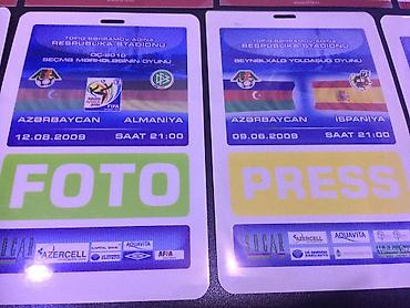 İdman və hobbi: Azərbaycan milli futbol komandasının oyunlarına olan 16 ədəd PRESS və — 2